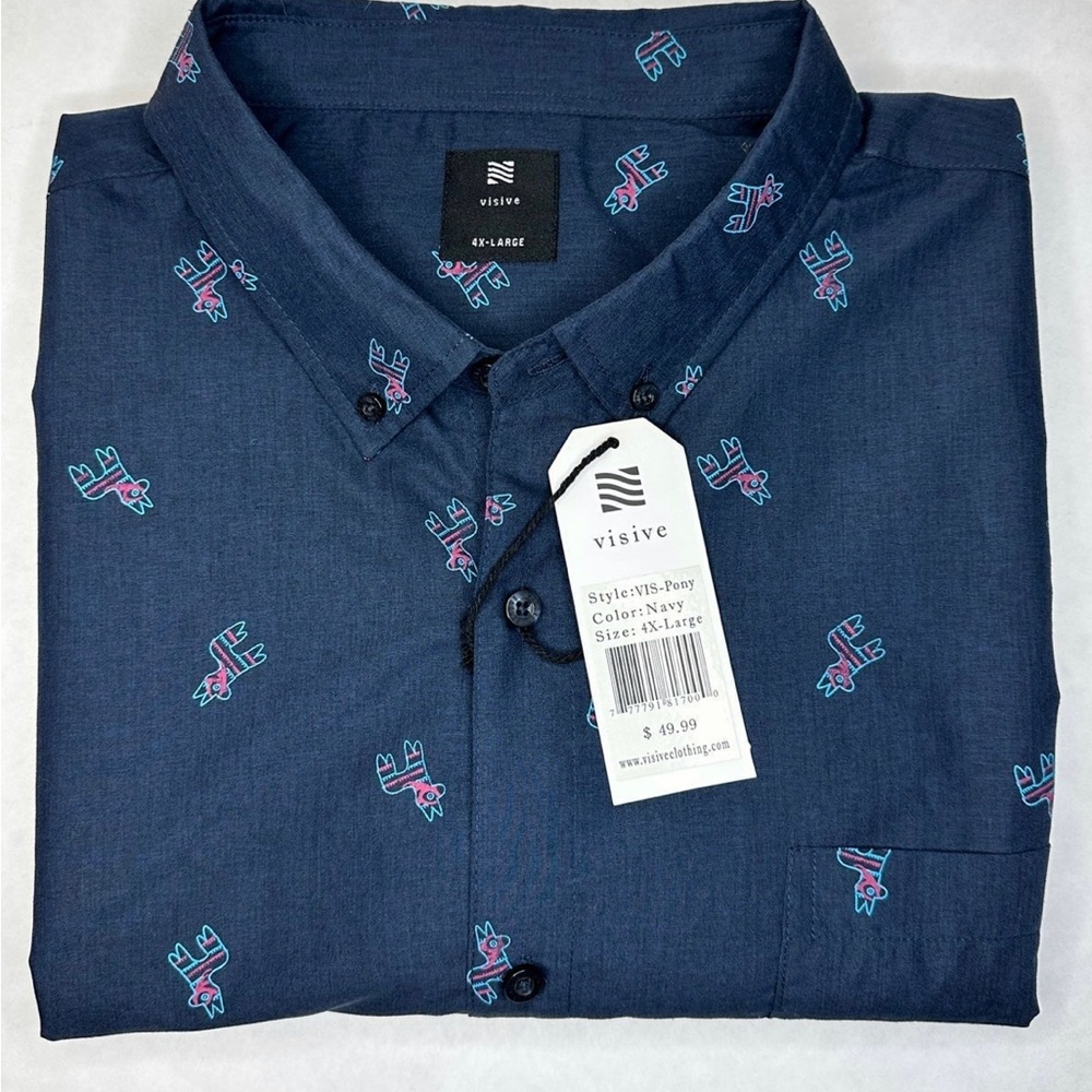 Pinata short sleeve button down 4XL NWT